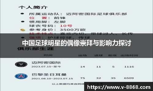中国足球明星的偶像崇拜与影响力探讨